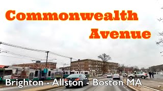 Commonwealth Ave Eastbound Brighton Allston Boston Massachusetts USA [upl. by Blockus123]