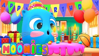 🎁Happy Birthday to You Song🎁  Baby Moonies  Family nursery rhymes amp songs for children [upl. by Aikan]