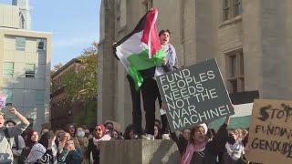 Yale students rally in support of Palestine calling for a ceasefire [upl. by Haveman]