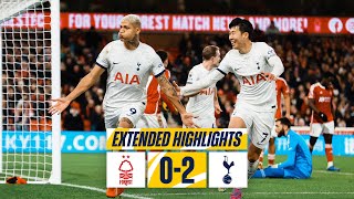 NOTTINGHAM FOREST 02 TOTTENHAM HOTSPUR  EXTENDED HIGHLIGHTS  RICHARLISON STRIKES AGAIN [upl. by Irpak]