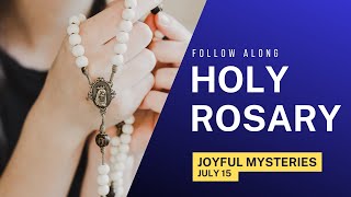 Mondays Rosary  JOYFUL Mysteries 💙 Follow Along Rosary July 15 [upl. by Nepean]