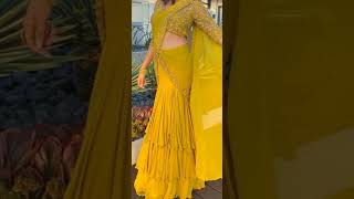 haldi outfithaldiceremony dress haldi ke liye dressnamitas art [upl. by Lemmie650]