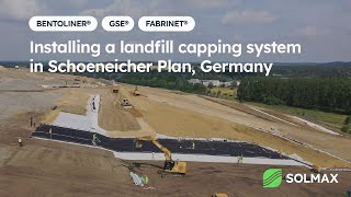 Installing a landfill capping system in Schoeneicher Plan Germany [upl. by Edylc]