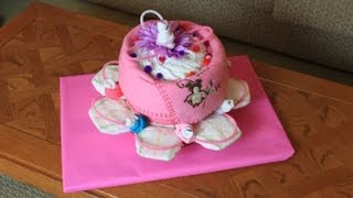 Giant Flower Diaper Cake [upl. by Danczyk]