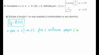 Continuidade num Intervalo  função por ramos [upl. by Tawney]