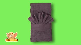 Towel Folding  Unique Hand Towel Fold [upl. by Hanford]