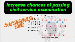 Civil Service Exam Reviewer 2025  Answer Number Series [upl. by Neilson]