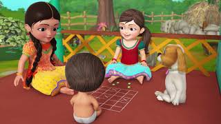 Ashta Chamma  The Indian Board Game  Telugu Rhymes for Children  Infobells [upl. by Chere582]