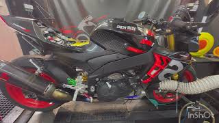 Aprilia Tuono V4 Factory 2022  Akrapovic  Upmap vs custom dyno tuning  rezultatai [upl. by Lindell]