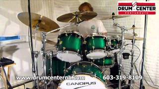 Canopus Custom Birch Drum Set with NV60M1 Snare  Emerald Green Burst [upl. by Phylys]