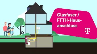 Telekom Hausanschluss und Hausverkabelung FTTHGlasfasertechnik [upl. by Aiz]