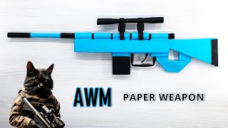 How to Make an Insane AWM Sticker Rifle from Paper [upl. by Acile407]