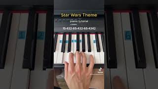 Star Wars Theme easy piano tutorial [upl. by Neely]