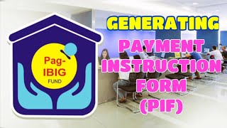 How to Generate PAGIBIG Payment Instruction Form PIF for Employers [upl. by Essenaj]