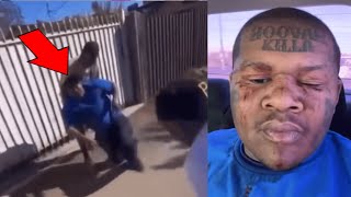 CMAC VIDEO FOOTAGE OF GETTING JUMPED BY 55 STREET CRIPS [upl. by Ajet]