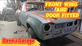 Ford Escort MK1 Restoration Project Fitting the Drivers Door Welding on the Wing [upl. by Airehc950]