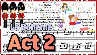 La Boheme  Act 2 Piano Accompaniment 라보엠 2막 반주 GPuccini [upl. by Nevek]