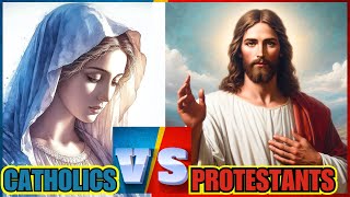 Catholics vs Protestants  18 Differences [upl. by Eemak557]