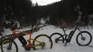 Balade à Vtt ST Gervais Mont BlancSt Nicolas de véroce pneu clouté giant full e 2017 [upl. by Ariahaj228]