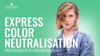 Hair howto Express Color Neutralisation with CHROMA ID by Federico Fascella [upl. by Ivens]