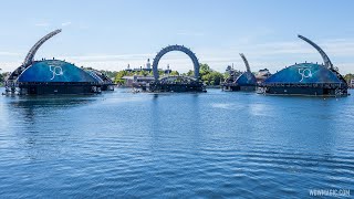 EPCOTs Harmonious barges daytime video display [upl. by Anhsirk]