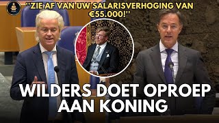 Geert Wilders PVV doet oproep aan KONING want Rutte durft nietGeef uw Salarisverhoging terug [upl. by Nivled]