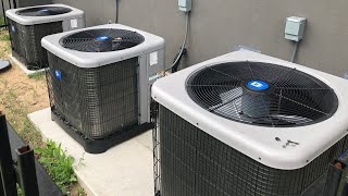 6 New 2023 Mainline Central Air Conditioners Plus Confortotal MiniSplit 4 Running [upl. by Eitsirhc]