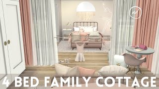 BIG 4 BEDROOM FAMILY COTTAGE WITH BALLERINA BEDROOM  Sims 4  CC SPEED BUILD [upl. by Nauht215]