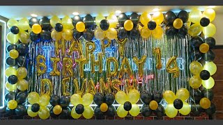 birthday decoration ideas at home  Birthday decoration  How to make birthday party decoration [upl. by Anihtyc]