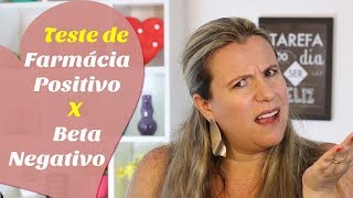 TESTE DE FARMÁCIA POSITIVO E BETA NEGATIVO  Monica Romeiro [upl. by Jareen530]