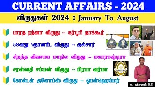 Awards amp honours  2024  Most Important Current affairs in 2024 [upl. by Broeder683]