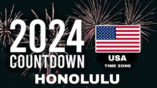 Honolulu Standard Time 2024 New year Countdown Live  Honolulu HST Time Zone [upl. by Py]