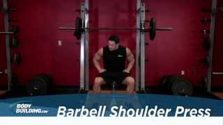 Barbell Shoulder Press  Shoulder Exercise  Bodybuildingcom [upl. by Anirrehs]