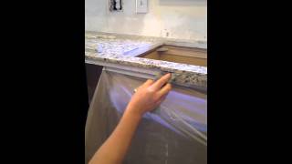 How to make your own granite tile countertop edge part 1 [upl. by Cordle771]