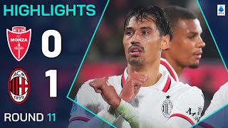 MONZAMILAN 01  HIGHLIGHTS  Reijnders header seals first Milan away win  Serie A 202425 [upl. by Kepner685]