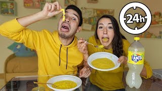 MANGIAMO SOLO CIBO GIALLO PER 24 ORE stranissimo [upl. by Olecram374]