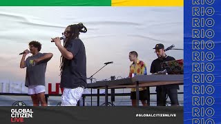 Brazilian Superstars Criolo amp Tropkillaz Perform quotSistema Obtusoquot in Rio ​ Global Citizen Live [upl. by Quinby]