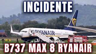 INCIDENTE RYANAIR ORIO AL SERIO B737 MAX 8200  SCOPPIO GOMME DOPO ATTERRAGGIO [upl. by Adikam971]