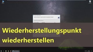 Windows 10 Systemwiederherstellungspunkt wiederherstellen [upl. by Nosyla24]