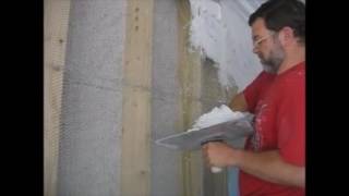 How to Create Walls Using Plain Plaster on Metal Lath [upl. by Leahcimnhoj998]