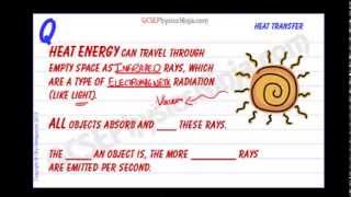 Physics GCSE Revision  Heat transfer by Infrared Radiation [upl. by Nolak]