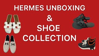 Unboxing my new Hermes Shoes and Hermes Shoe Collection [upl. by Bentley]