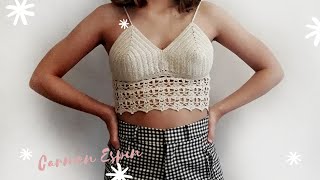 CROP TOP DE GANCHILLO  DIY [upl. by Trina]