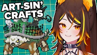 Sinder Makes the BIGGEST Pixel Bead Art  Art Sin Crafts [upl. by Nisotawulo]