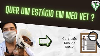 Como CONSEGUIR UM ESTÁGIO NA MEDICINA VETERINÁRIA  COMO MONTAR UM CURRÍCULO MED VET [upl. by Nuj]