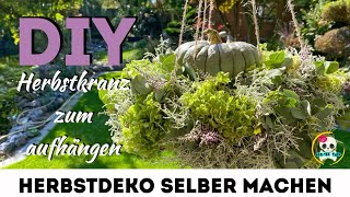 DIY  bezaubernder HERBSTKRANZ zum aufhängen  HERBSTDEKO selber machen [upl. by Newbold]