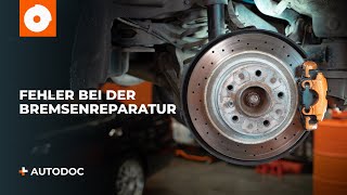 Die 5 häufigsten Fehler bei der Bremsenreparatur  Tipps von AUTODOC [upl. by Olgnaed]