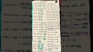 all trigonometry formulas of 11thclasstrigonometry formulas sscallexam rrb [upl. by Gasparo77]