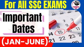 STATIC GK FOR SSC EXAMS  IMPORTANT DATES JAN  JUNE  PARMAR SSC [upl. by Nevuer]