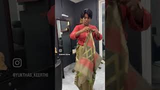 Easy saree pleeting shortstamil chennaihairstyles [upl. by Cul]